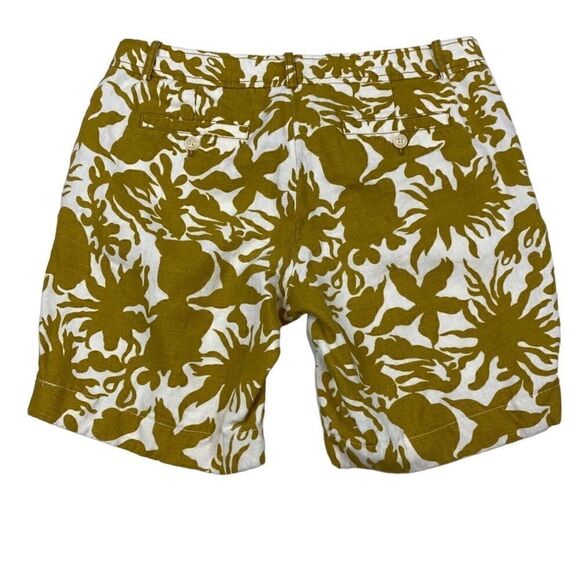 J. Crew City Fit 100% linen Floral Bermuda Shorts 6 - Picture 2 of 4